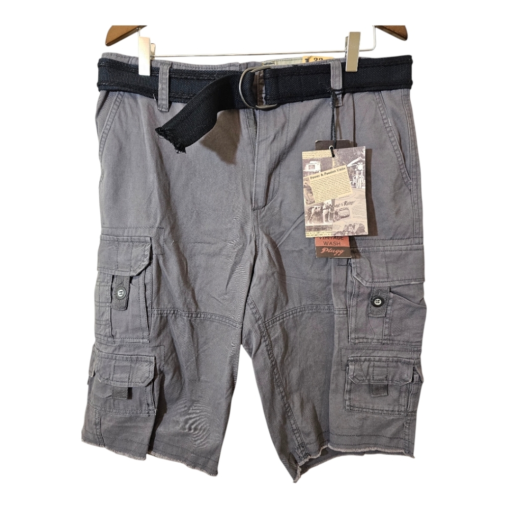 NWT Plugg Cargo Shorts : Heavy Vintage Wash